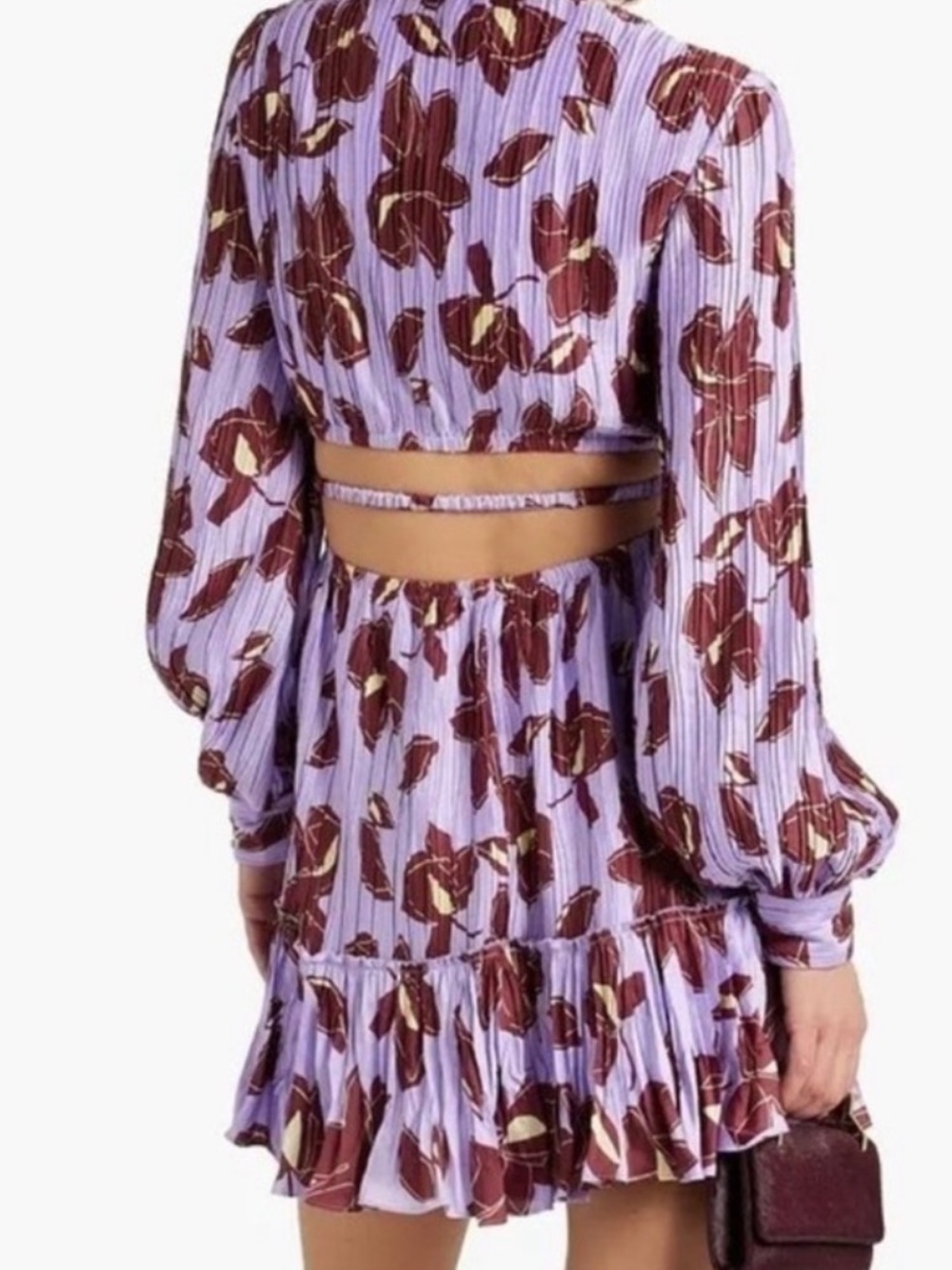 Jonathan Simkhai new, cut out purple floral dress